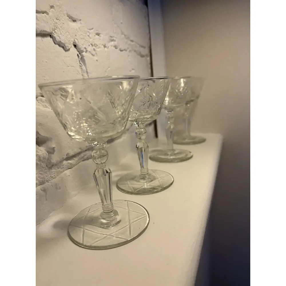 Libbey Rock Sharpe #3006-7 Champagne Sherbet(s) Vintage